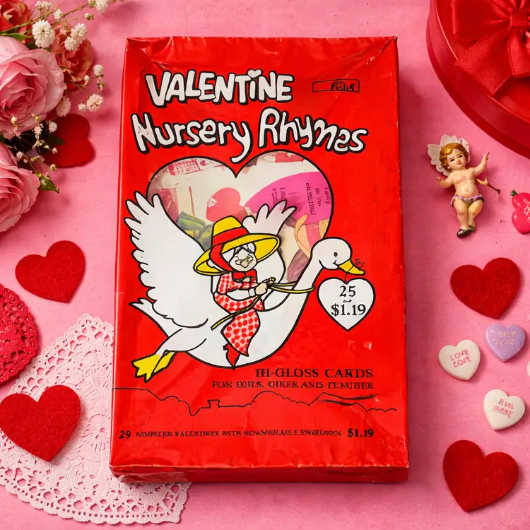 Vintage 1985 Valentine Nursery Rhymes Cards New Sealed Fuld & Co 25 Count NOS
