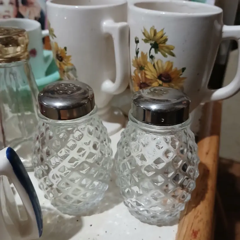 Vintage glass shakers