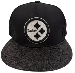 Pittsburgh Steelers NFL Classic Logo All Black Out Flat Brim Snapback by New Era