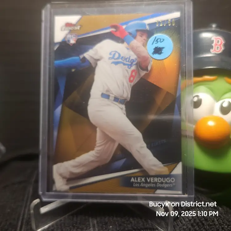2018 Topps Finest Auto Gold - Alex Verdugo Los Angeles Dodgers 32/50