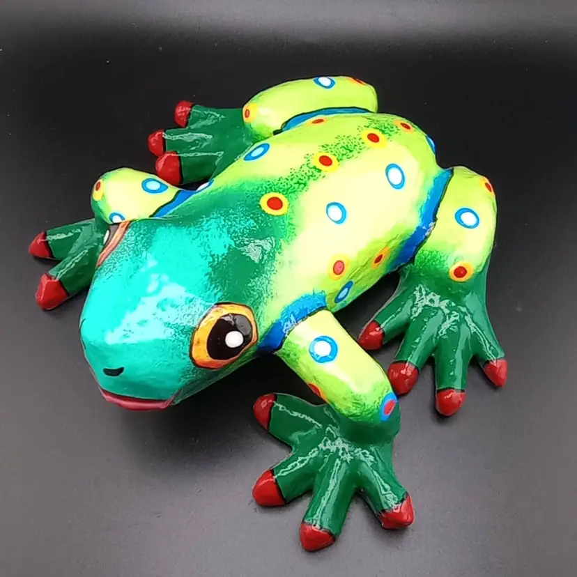Paper mache frog from Haiti