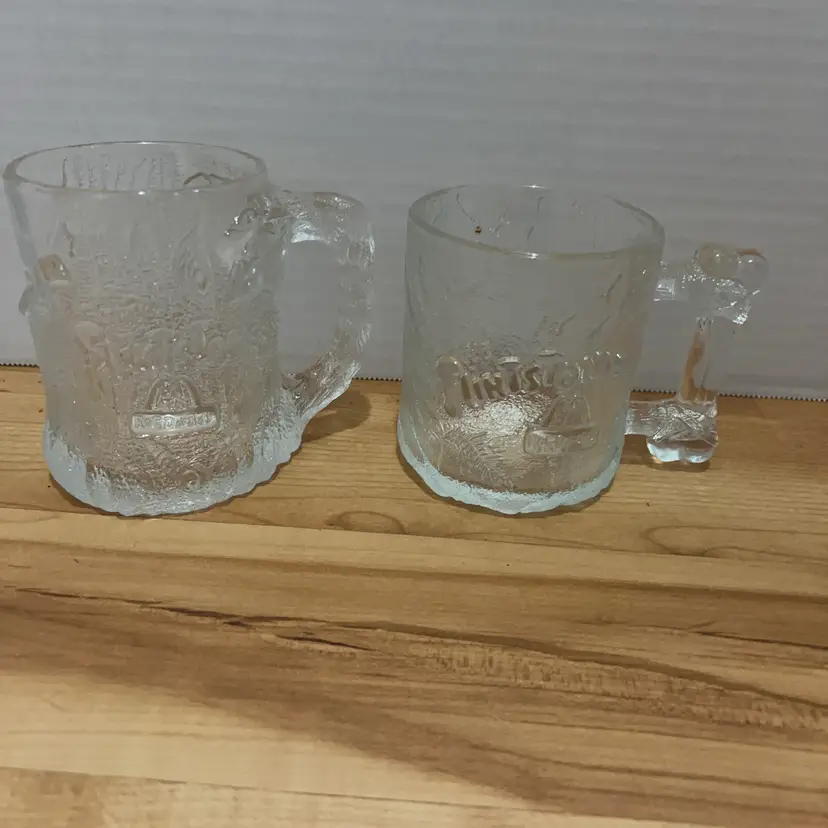 Vintage Flintstone Glass Cups Two