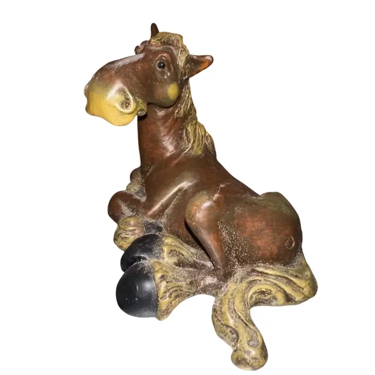 Retired Montana Silversmiths “Elmer’s horse Sense” Horse Figurine