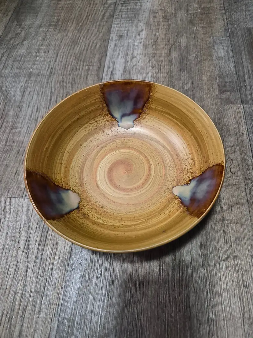 Sango Splash 4951 Ceramic Bowl Brown Multicolor Glaze 7.5" Diameter 2.5" Height