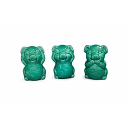 Mid Century Three Wise Pigs – Vintage Made in Japan Teal Kitchen Shelf Decor