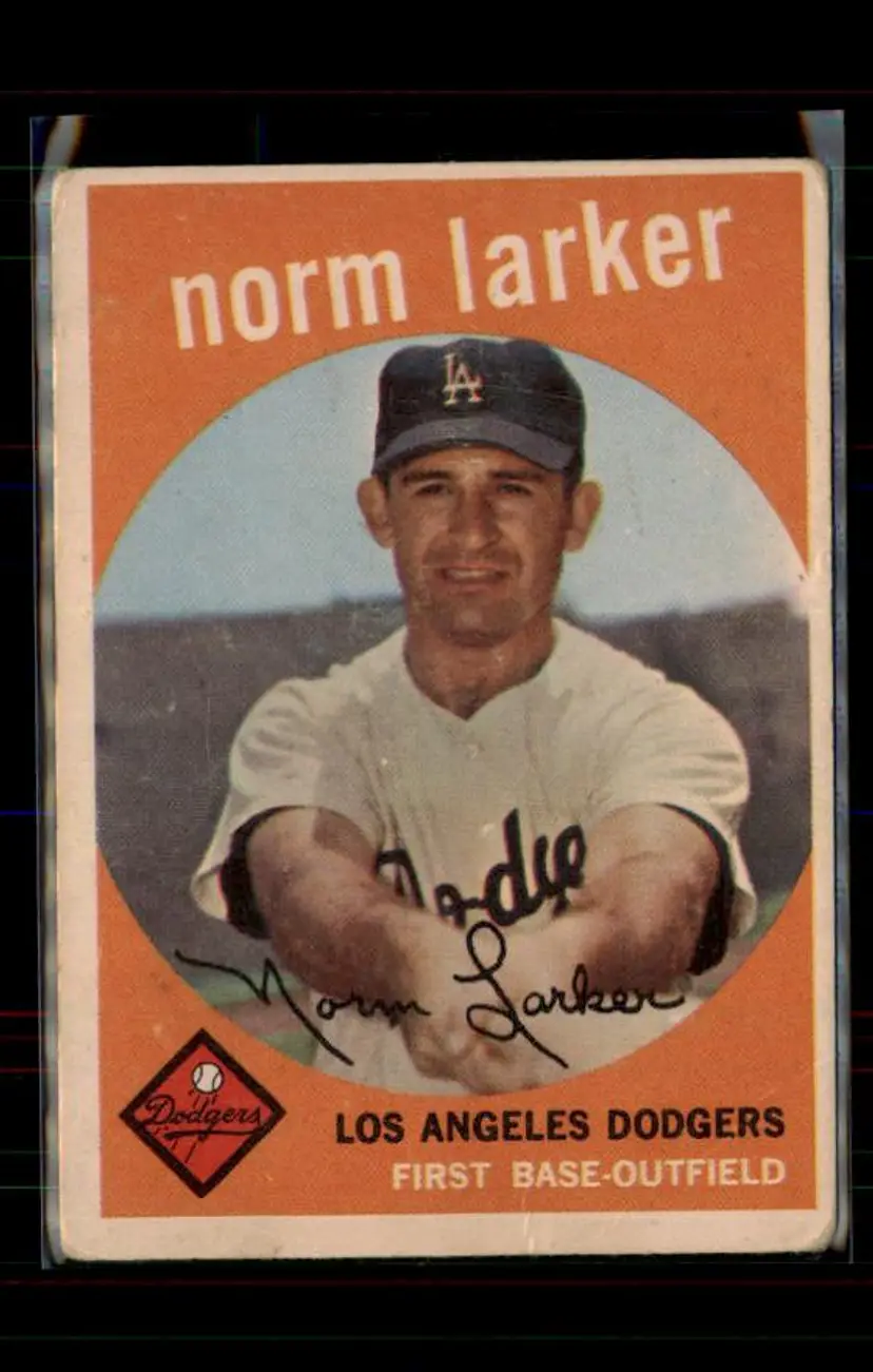 1959 Topps #107 Norm Larker - (pk4) - Los Angeles Dodgers