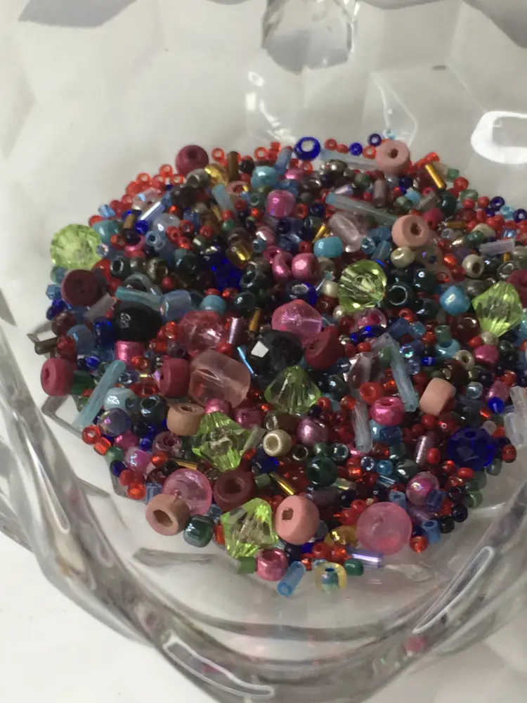 #04 Dark Blue Blended Colored Beads 1.1 oz. Great for crafting or jewelry making!