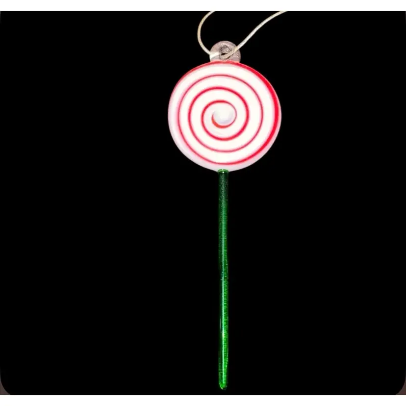 #06- Vintage 1980's /90's  Unknown Artist Art Glass Lollipop  As Pictured