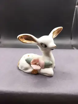 Vintage Porcelain Fawn Figurine