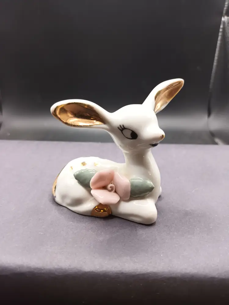 Vintage Porcelain Fawn Figurine