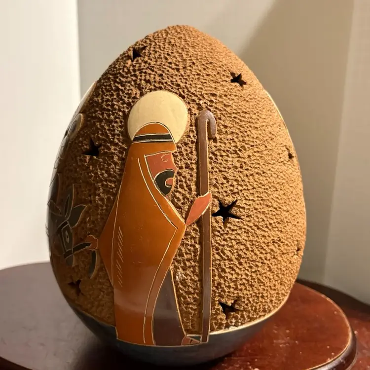 Nicaragua Pottery Holy Family Nativity Luminary
