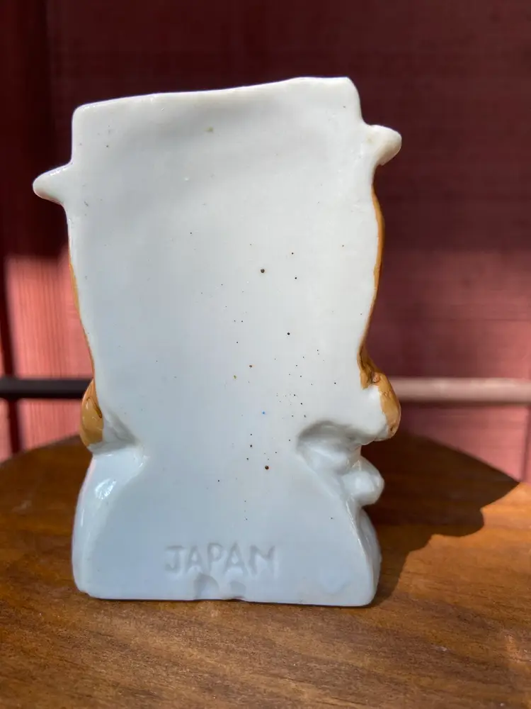 Vintage Girl Head Vase, Small, Floral, Floral Hat, Japan