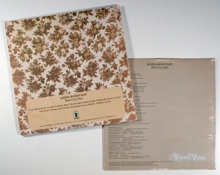 Linda Ronstadt - Don't Cry Now (1973) Vinyl LP • Desperado, Love Has No Pride