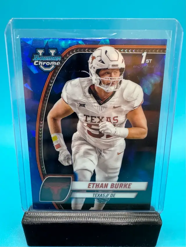 Ethan Burke 1st Bowman Chrome U Sapphire Texas Longhorns