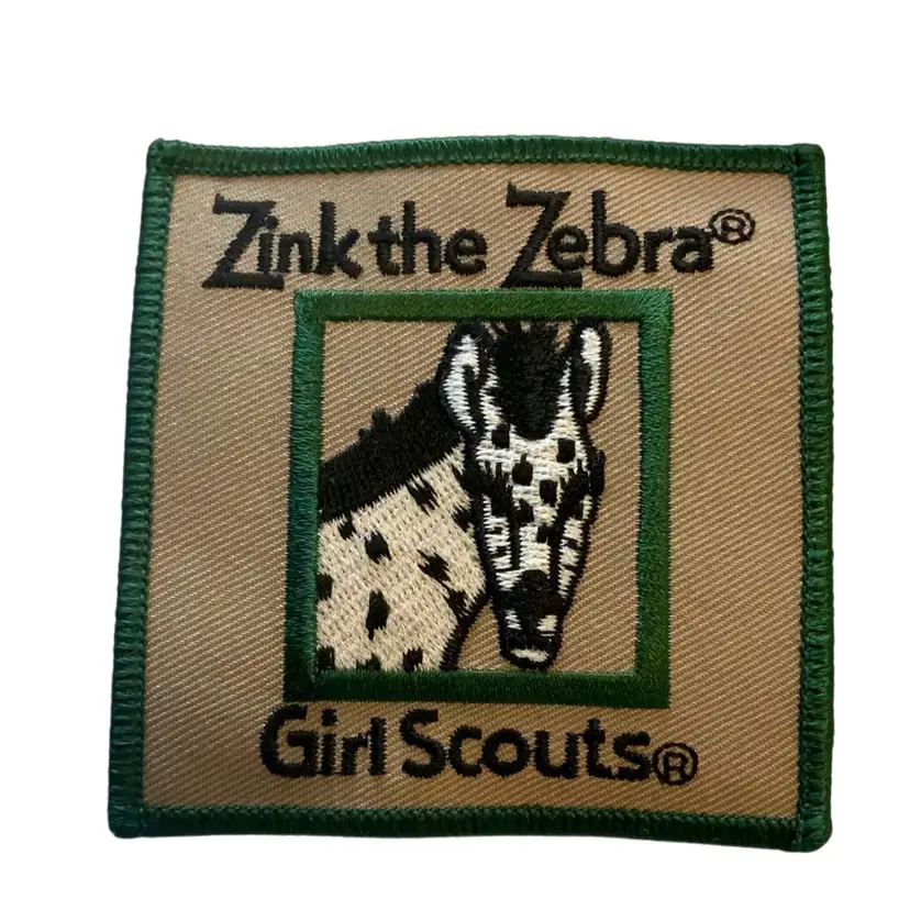 Vintage Scouting Fun Patch : Zia Girl Scout Council - Zink The Zebra