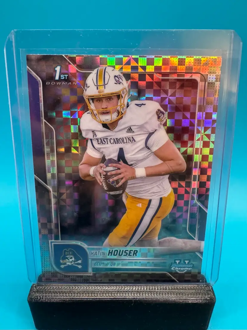 Katin Houser 1st Bowman Chrome U X-fractor East Carolina Pirates