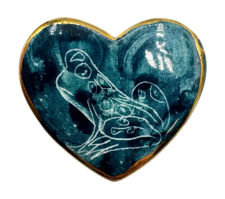 🎄For the Cottagecore Decorator🎄 Frog Figurine, Brooch, Glass Ladybug