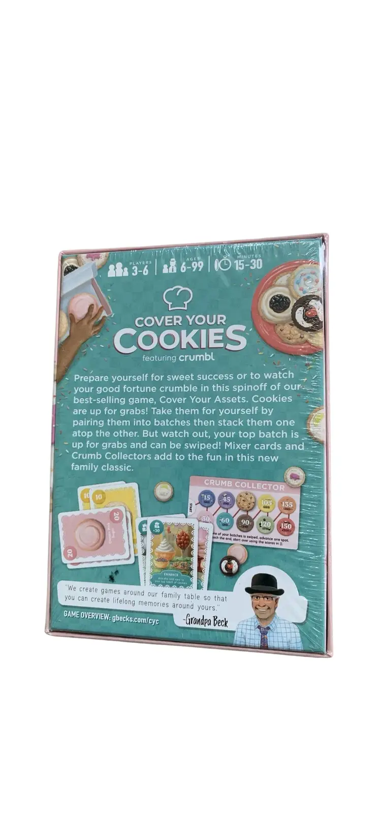 Grandpa Beck's Card Game Cover Your Cookies Featuring CRUMBL, NWT/NIP