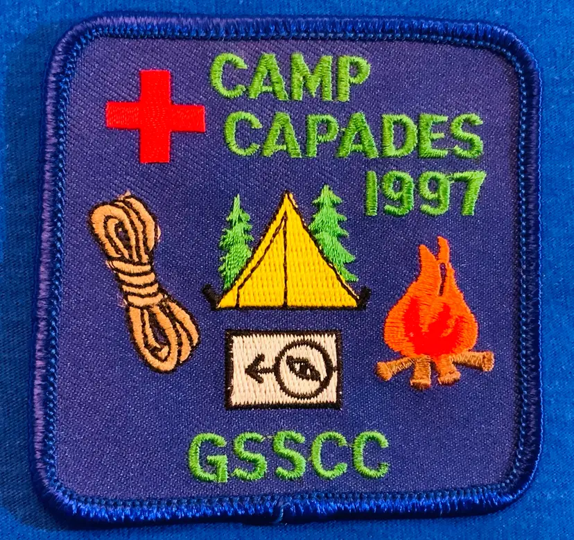 Vintage Scouting Fun Patch : Camp Capades 1997 GSSCC