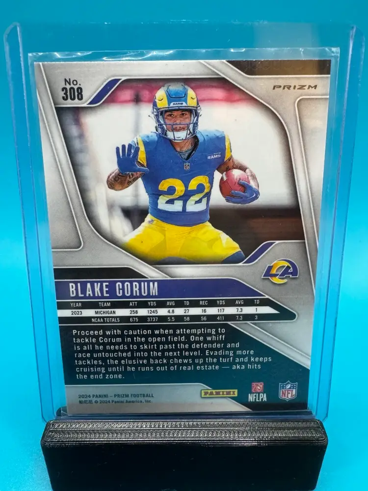 Blake Corum Prizm Neon Green Pulsar RC Los Angeles Rams