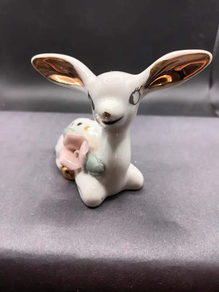 Vintage Porcelain Fawn Figurine
