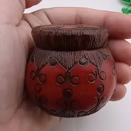 Carved trinket box from Romania