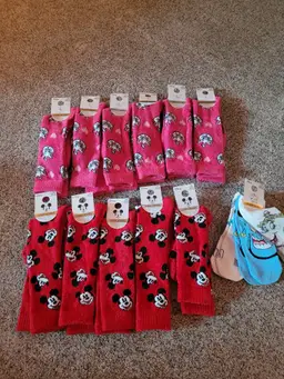 12 pairs NWT Disney Mickey & Marie Socks