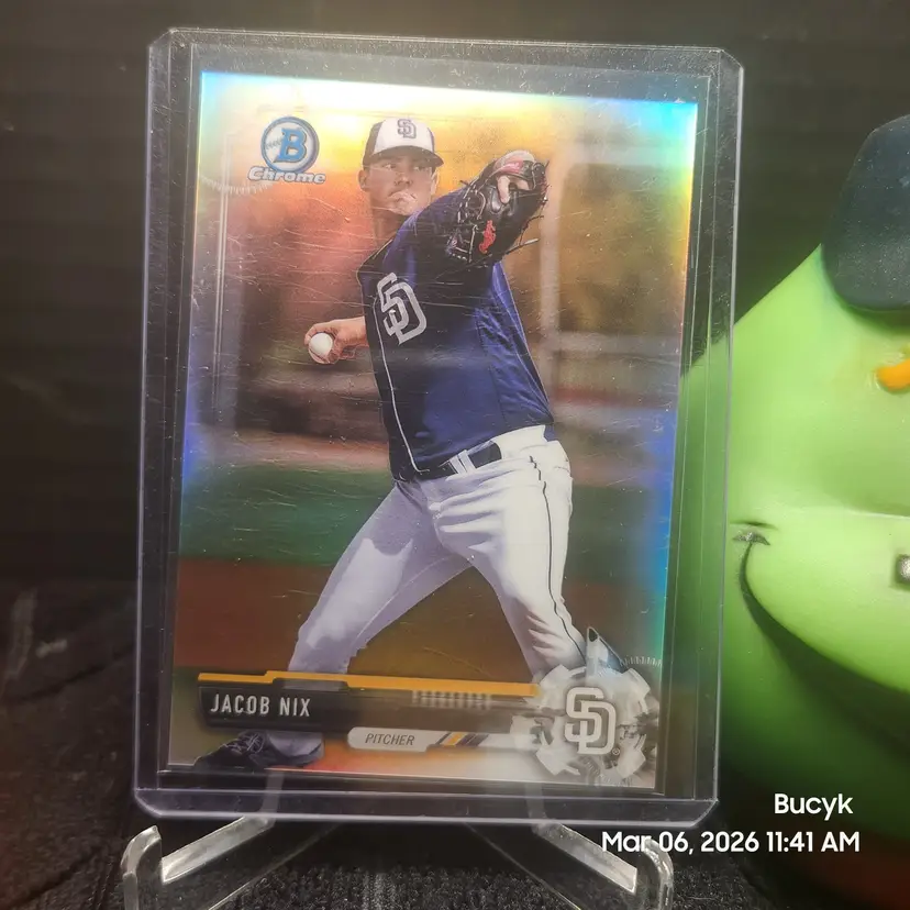 2017 Bowman Chrome Refractor - Jacob Nix San Diego Padres 329/499
