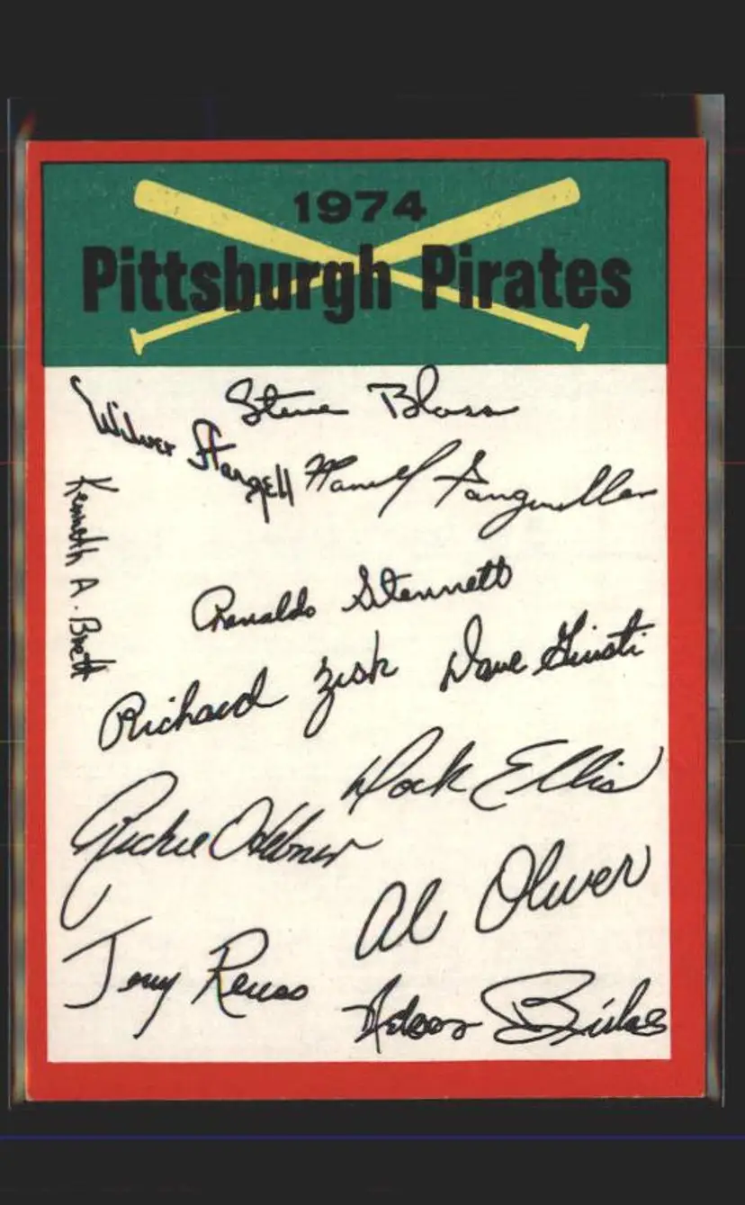 1974 Topps #NNO Pittsburgh Pirates Team Checklists - (pk2) - Pittsburgh Pirates