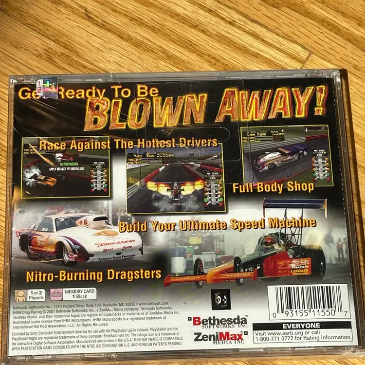 IHRA MOTORSPORTS DRAG RACING Sony PlayStation PS1 SEALED Bethesda 2001 Hang Tab