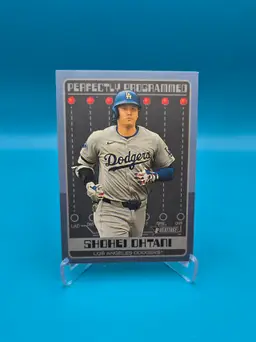 Shohei Ohtani 2024 Topps Heritage High Number Card Perfectly Programmed Los Angeles Dodgers