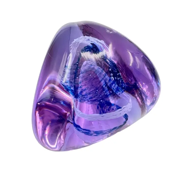 03 Caithness Neodymium Paperweight “Pebble” - 3”