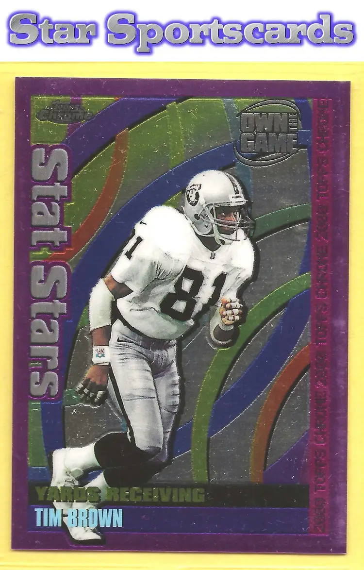 2000 Topps Chrome #OTG18 Tim Brown Own the Game Oakland Raiders