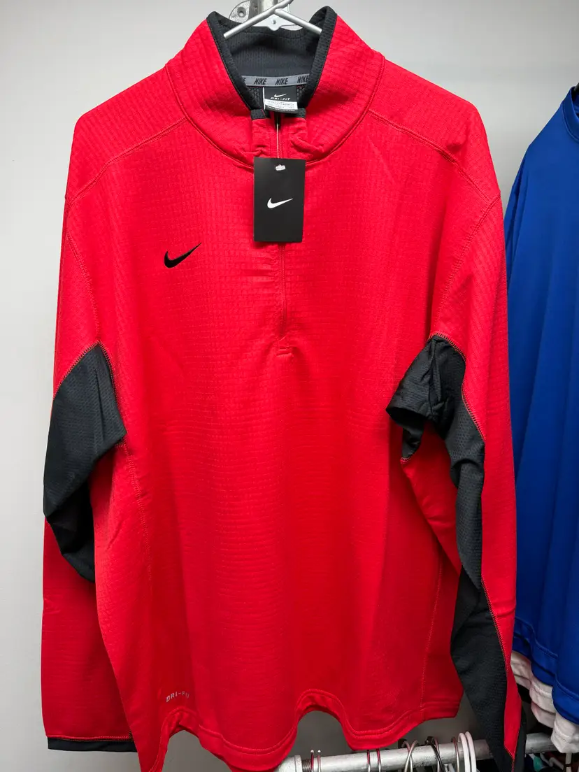 Nike Men's Dri-Fit Golf Pullover Red/Black XXL