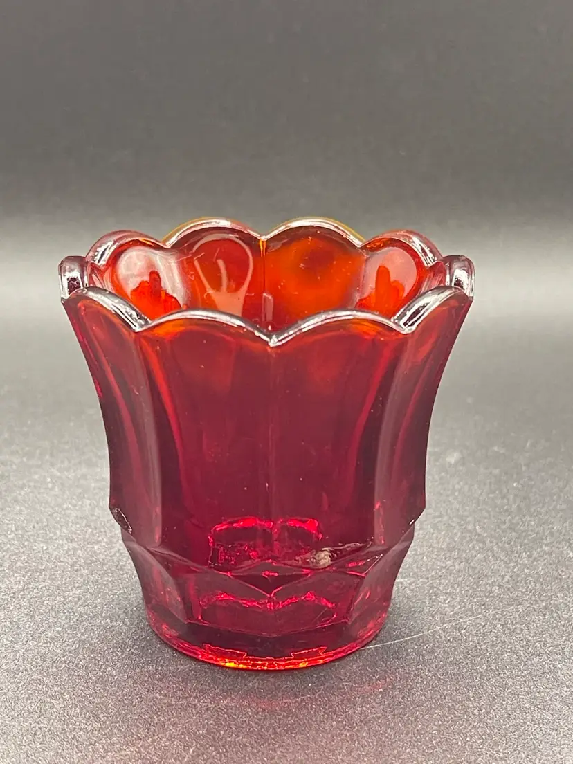 Vintage Amberina Votive/Toothpick Holder