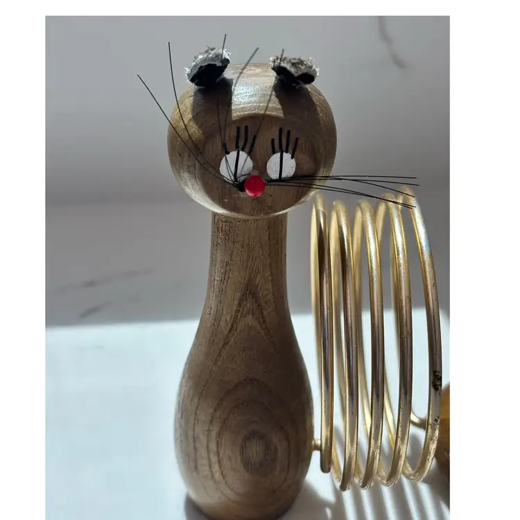 Vintage MCM Cat & Mouse Letter Holder - READ