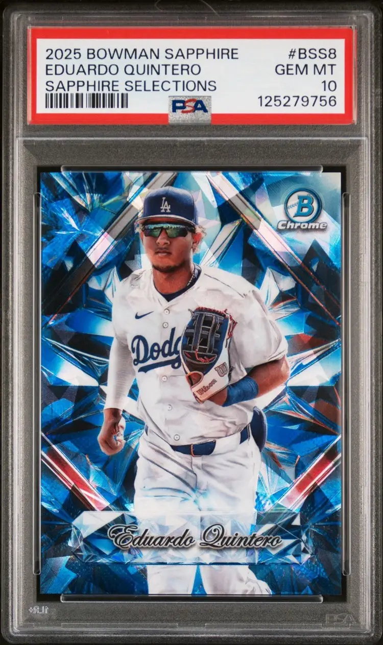 Eduardo Quintero Bowman Sapphire Selections PSA 10 (Pop 2) Los Angeles Dodgers