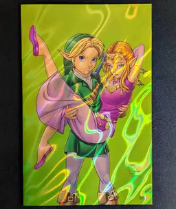 Fame: Shigeru Miyamoto | Zelda J. Scott Campbell Homage Green Lava Foil /10