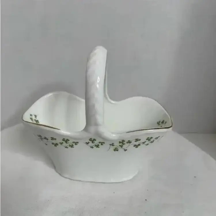 Royal Tara Fine Bone China Basket handmade in Galway Ireland. (A)