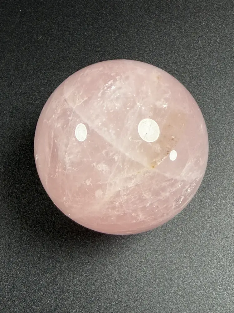 Natural Rose Quartz Sphere Pink Healing Crystal Polished Stone 53.1mm 208g