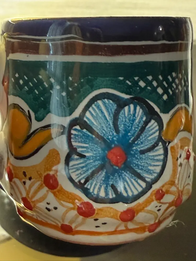 Talavera Espresso Coffee Cup And Saucer