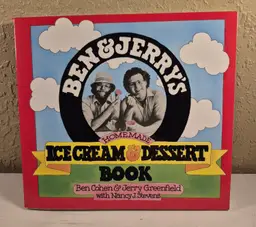 Ben & Jerry's Ice Cream and Dessert Paperback Book 1987
