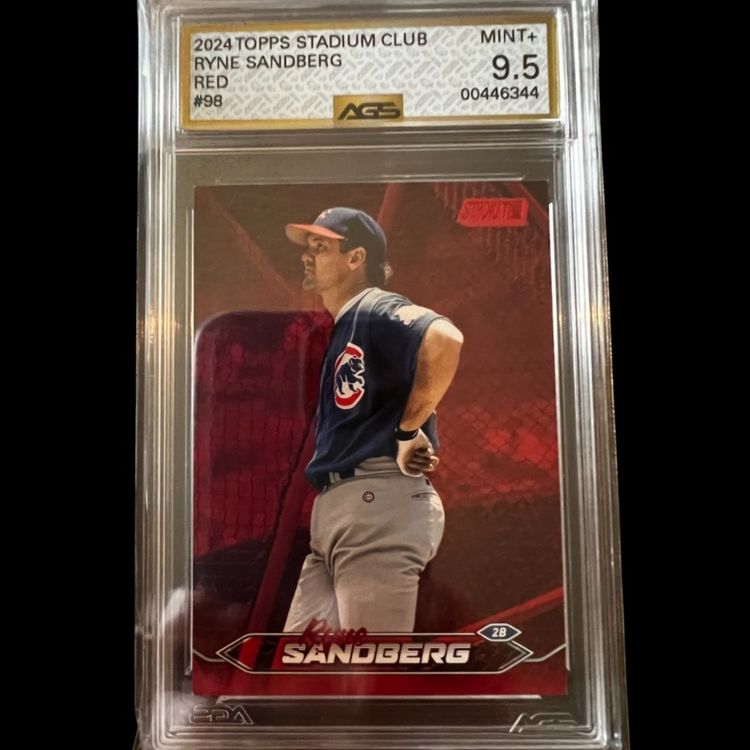 Ryne Sandberg 2024 Topps Stadium Club Red AGS 9.5