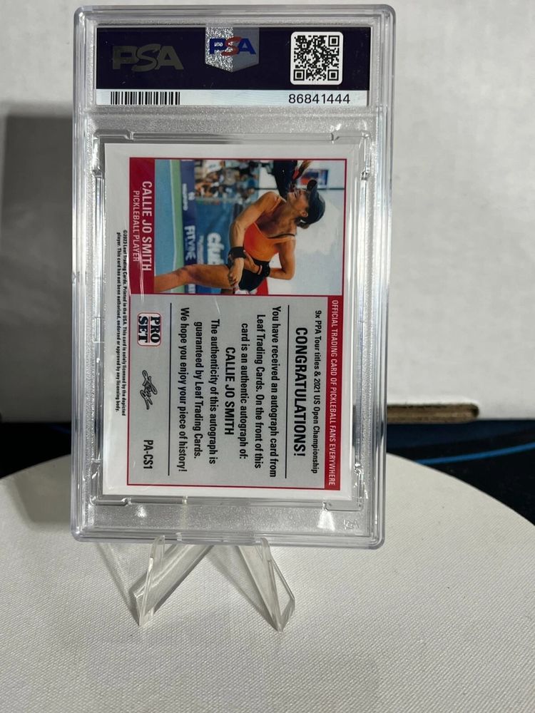 2023 Leaf Pickleball CALLIE JO SMITH Signed AUTOGRAPH Card PSA 10 AUTO # /400 PR