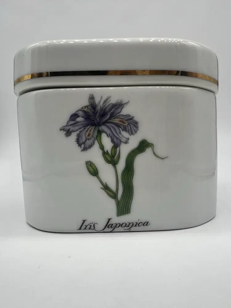 Germaine Monteil Porcelain Floral Trinket Box