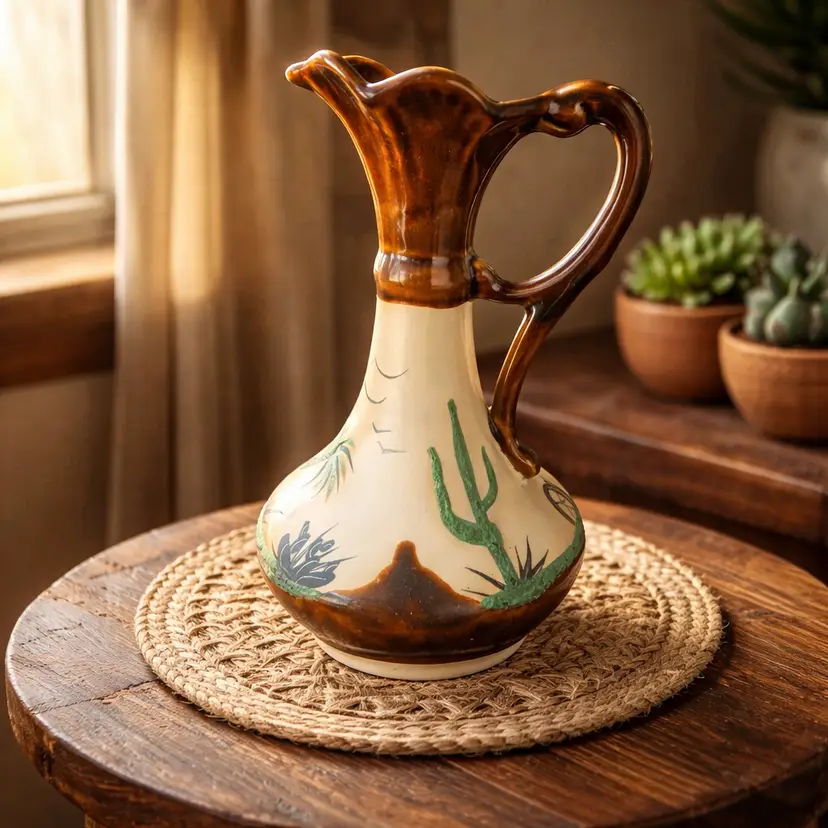 Vintage 1978 Signed Betty Selby Southwestern Handpainted Vase