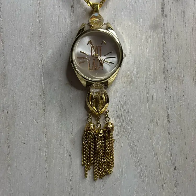 Up Cycled watch pendant, handmaid