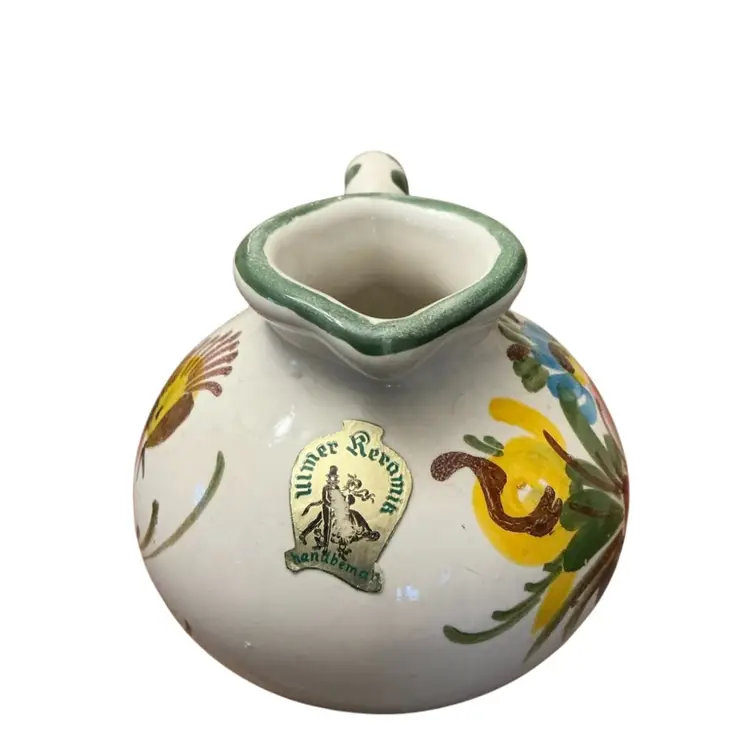 Vintage German Hand Painted Creamer Small Pitcher