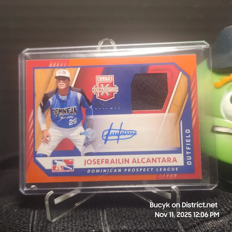 2021 Panini EEE Relic Auto - Josefrailin Alcantara Chicago Cubs 3/149