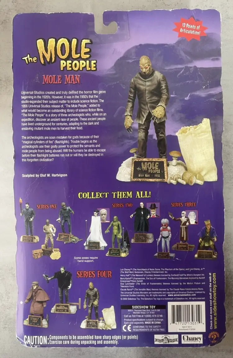 Universal Studios Monsters - Set of 5: Mole, Werewolf, Invisible Man, Phantom